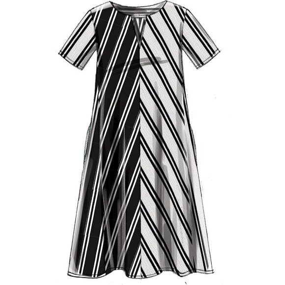 McCalls Sewing Pattern 7711 Dress Shaped Hem Misses Size XS-XL - Picture 4 of 6